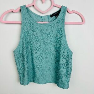 Forever 21 Lace Crop Top Mint Size XS